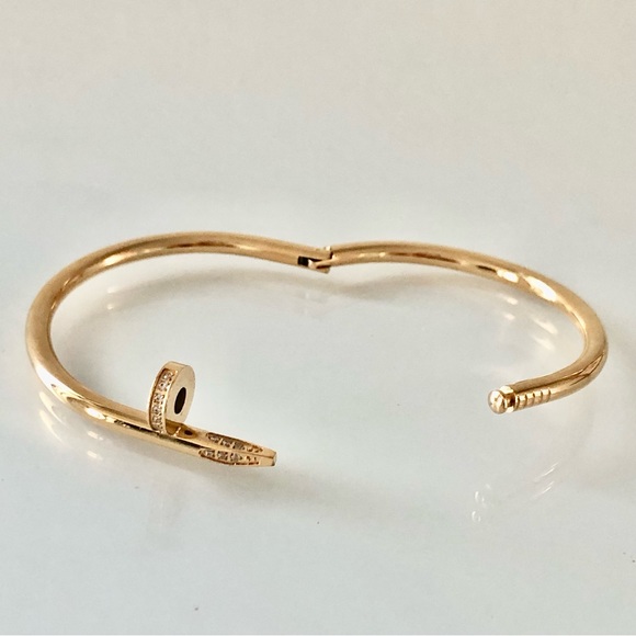 Gold Nail Zirconia Bracelet Classic Model - Picture 9 of 13